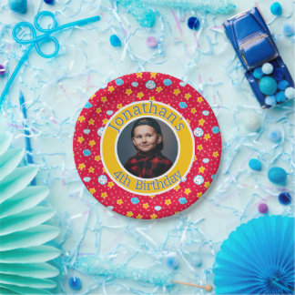 Moon Stars and Asteroid Space Adventure Paper Plate