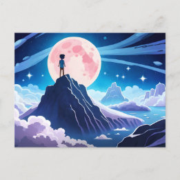 Moon, Stars, and Galaxy — Life's but a dream Postcard