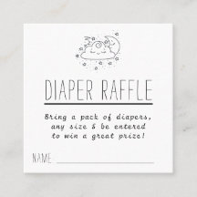 Moon & Stars Baby Shower Diaper Raffle Tickets