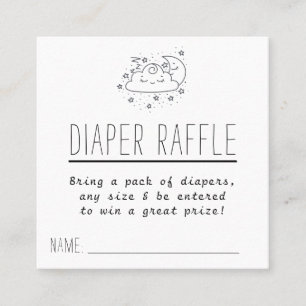 Moon & Stars Baby Shower Diaper Raffle Tickets