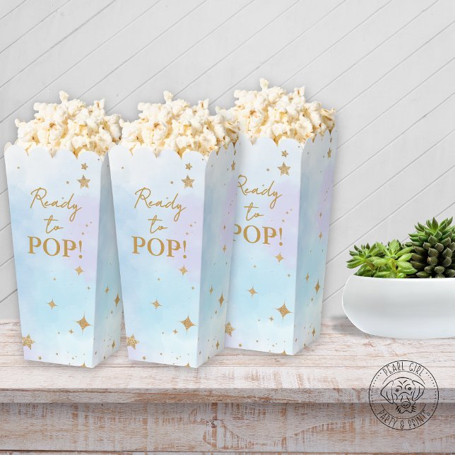 Moon & Stars Baby Shower Popcorn Favour Box (Creator Uploaded)