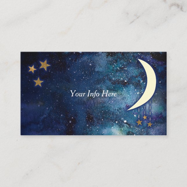 Moon & Stars Business Card (Front)