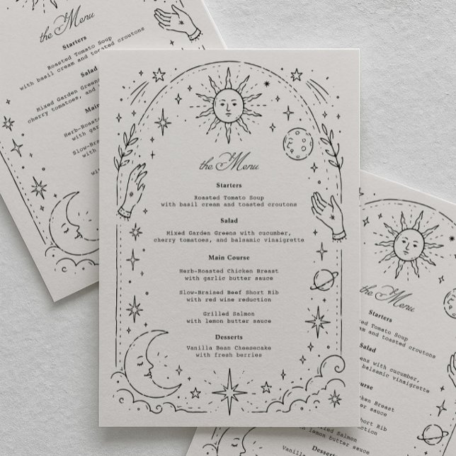 Moon Stars Celestial Wedding  Menu (Creator Uploaded)