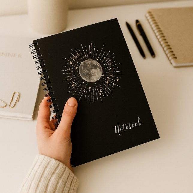 “Moon & Stars Cosmic Abstract Notebook (Creator Uploaded)