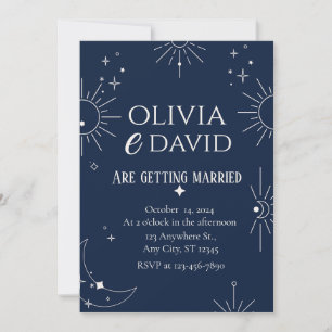 Moon & Stars Elegant Wedding Invitation