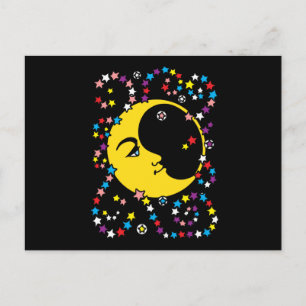 Moon Stars In The Dark Night Postcard