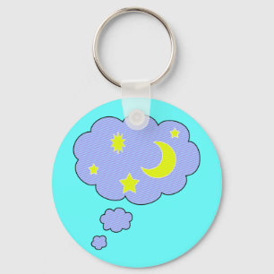 moon stars key ring