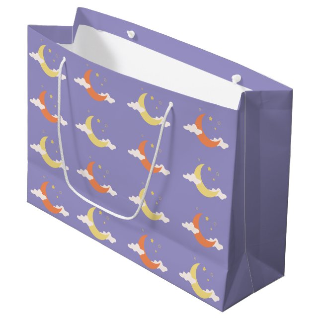 Moon & Stars  Large Gift Bag (Front Angled)