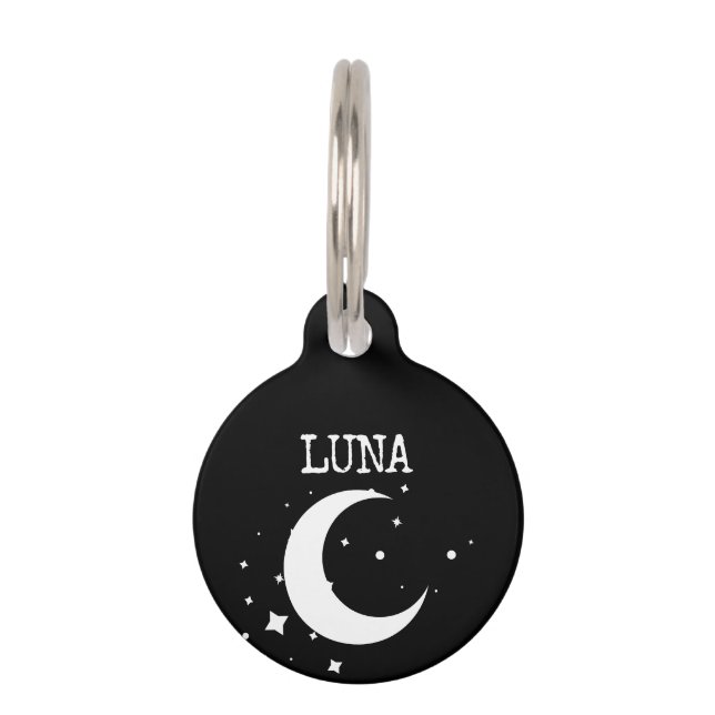 Moon Stars Luna Pet Tag (Front)