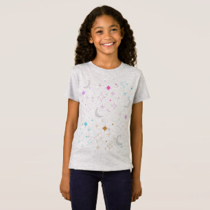 Moon & Stars Minimalist Lavender T-Shirt