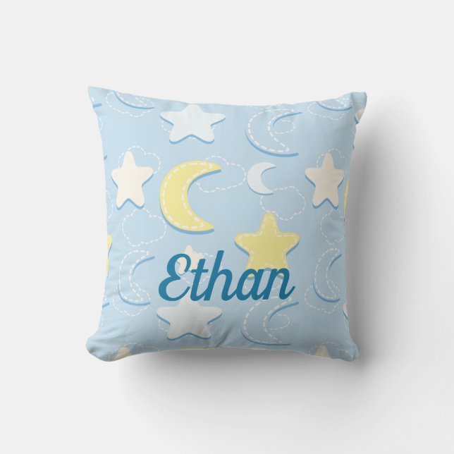 Moon & Stars Pattern Cushion (Front)