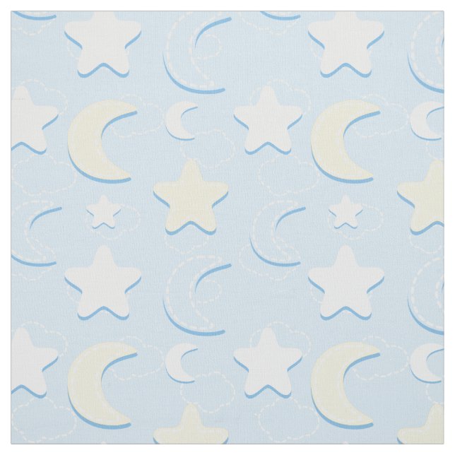 Moon & Stars Pattern Fabric (Swatch)