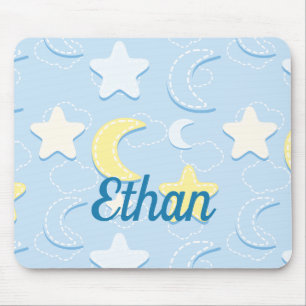 Moon & Stars Pattern Mouse Mat