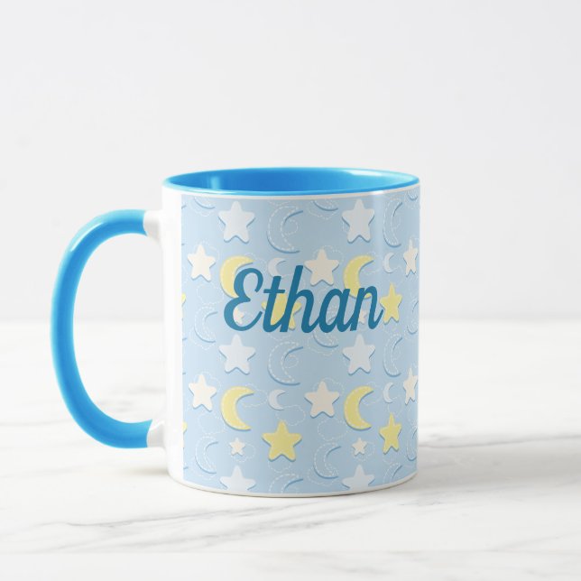 Moon & Stars Pattern Mug (Left)
