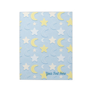 Moon & Stars Pattern Notepad