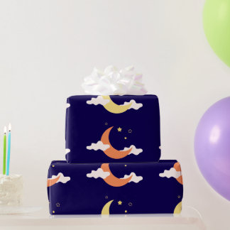 Moon & Stars  Wrapping Paper