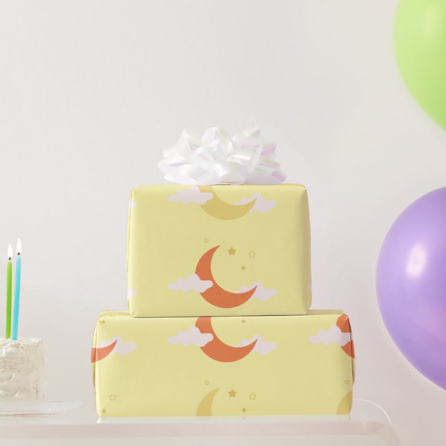 Moon & Stars  Wrapping Paper (Party Gifts)