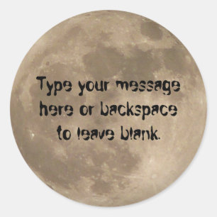 Moon Sticker Full Moon Stickers Personalised Gifts