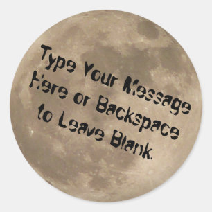 Moon Sticker Personalised Full Moon Stickers Moon