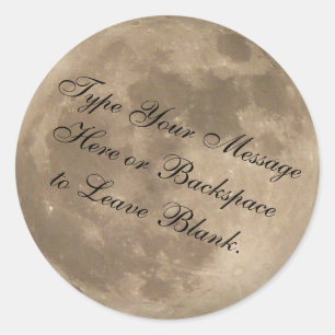 Moon Sticker Personalised Full Moon Stickers Moon