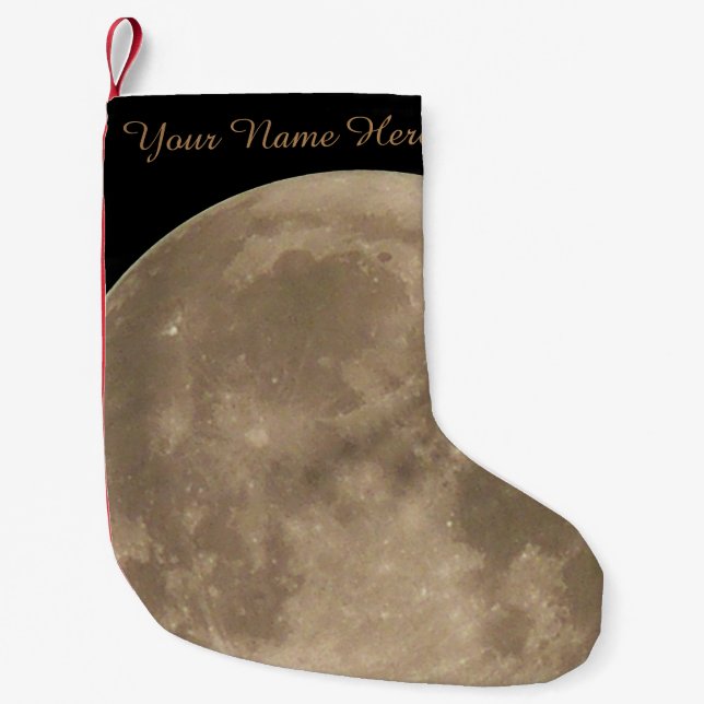 Moon Stocking Full Moon Christmas Stocking Custom (Front)