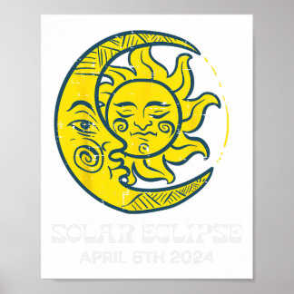 Moon Sun Solar Eclipse 2024 Totality April 8 Women Poster