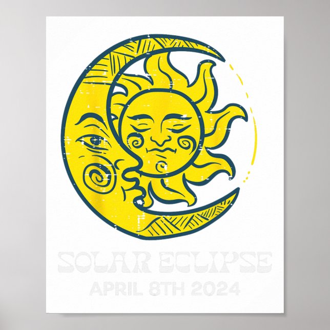 Moon Sun Solar Eclipse 2024 Totality April 8 Women Poster (Front)