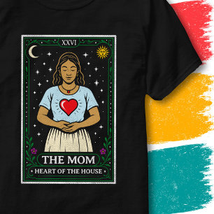 Moon Sun Stars Mum Heart Vintage Tarot Design T-Shirt