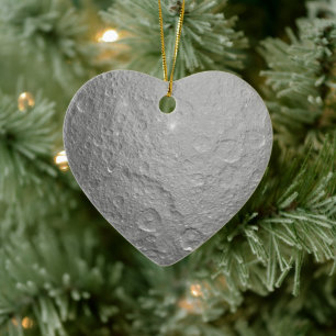Moon Surface in Outer Space Ceramic Tree Decoration