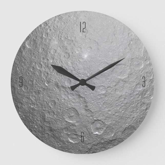 Moon Surface in Outer Space Large Clock (Front)
