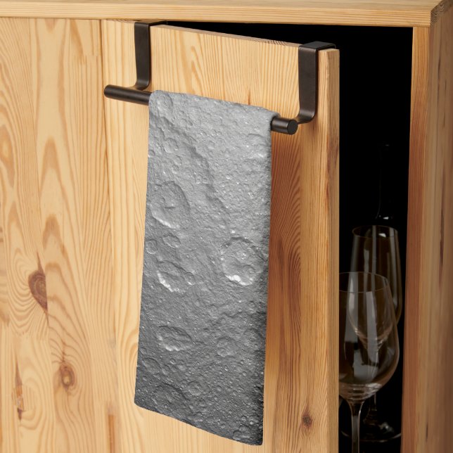 Moon Surface in Outer Space Tea Towel (Thirds Fold)