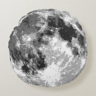 Moon Surface Round Cushion