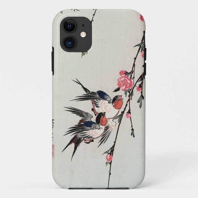 Moon, Swallows and Peach Blossoms iPhone 5 Case (Back)