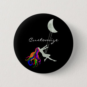 Moon Swinging Redhead Thunder_Cove 6 Cm Round Badge
