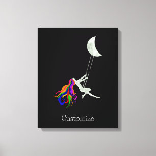Moon Swinging Redhead Thunder_Cove Canvas Print