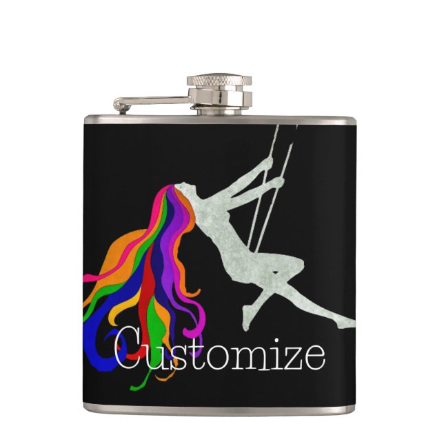 Moon Swinging Redhead Thunder_Cove Hip Flask (Front)