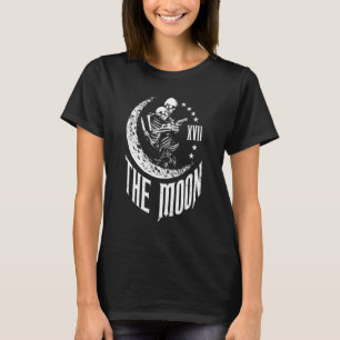 Moon Tarot Card Skeleton Couple Outlaw Gothic Astr T-Shirt