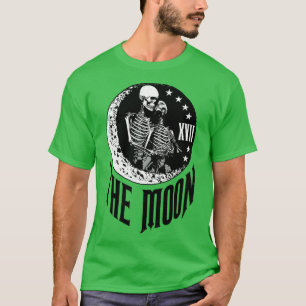 Moon Tarot Card Skeleton Couple Vintage Gothic Ast T-Shirt