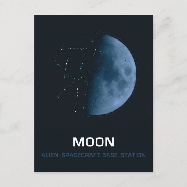 Moon the Ancient Spaceship Postcard (Front)