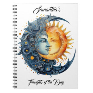 Moon tranquillity creativity astrology -PERSONALIZ Notebook