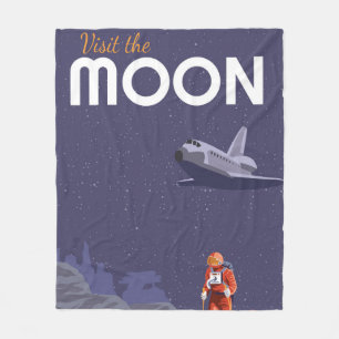 Moon Travel Fleece Blanket