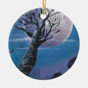 Moon Tree Ceramic Tree Decoration