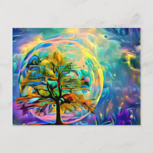 Moon Tree Meadow PERSONALISED Notecard OWN ART Postcard