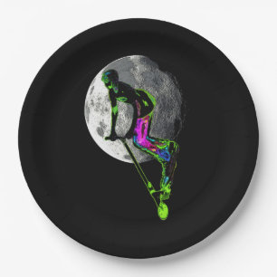 Moon Tripping - Scooter Boy Artwork Paper Plate