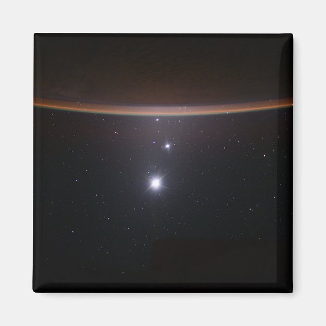 Moon, Venus, Jupiter & Earth (ISS) (NASA) (Space)  Magnet (Front)