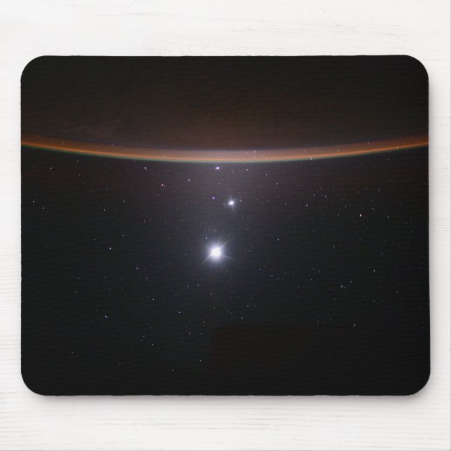 Moon, Venus, Jupiter & Earth (ISS) (NASA) (Space)  Mouse Mat (Front)