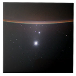 Moon, Venus, Jupiter & Earth (ISS) (NASA) (Space)  Tile