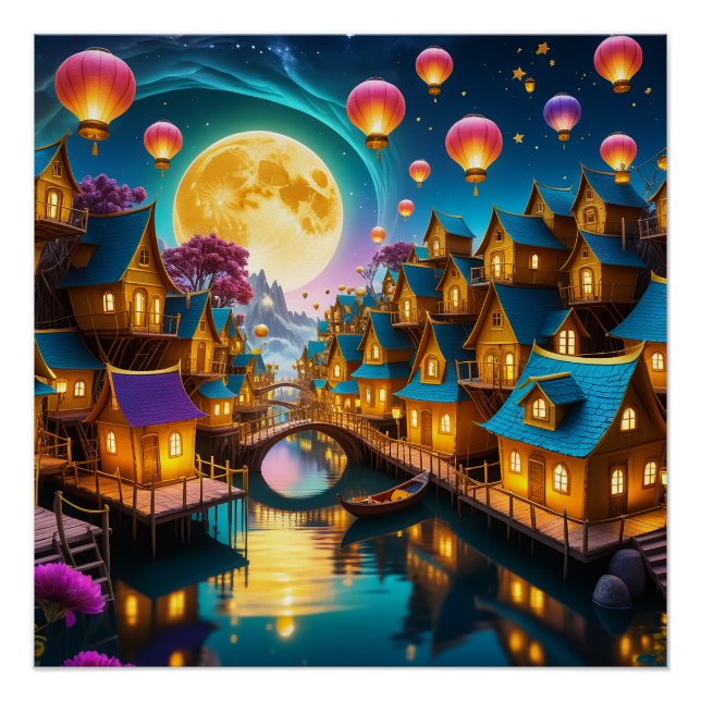 Moon Village Poster (Front)