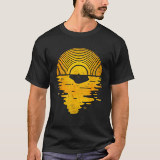 Moon Vinyl Records Collector Music Lovers Album Me T-Shirt