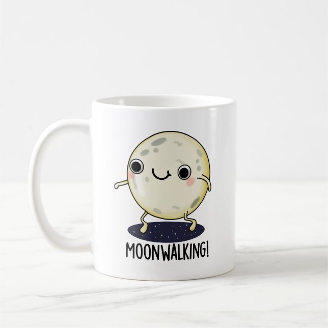 Moon Walking Funny Dance Pun  Coffee Mug (Left)